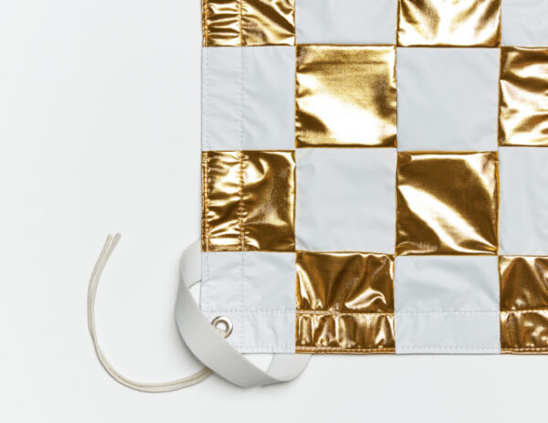 Gold/White Checker Rag